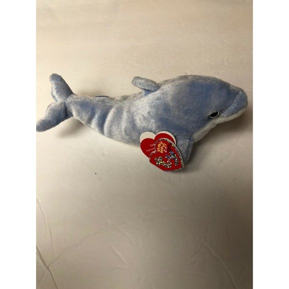 TY Beanie Babies 2.0 CLIPPER THE DOLPHIN 8" Sea Water Plush Stuffed Animal - Picture 1 of 9